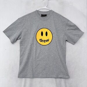 Drew House T Shirt Mens L Gray Smiley Graphic